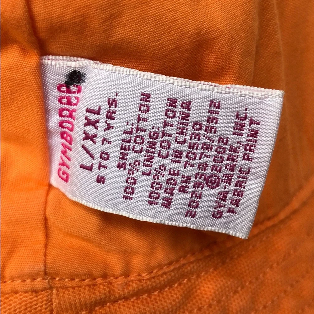 Gymboree Kid’s Unisex 100% Cotton Orange Reversible Sun Hat Size L-XXL (5-7 Yrs)